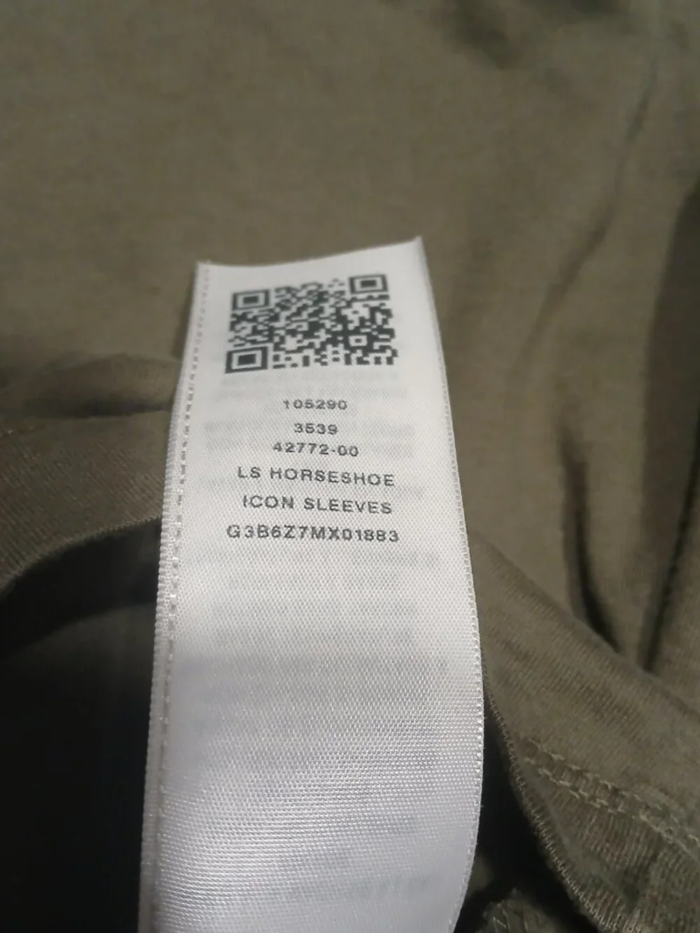 True Religion Men’s Olive Green Graphic Long Sleeve Shirt Size S